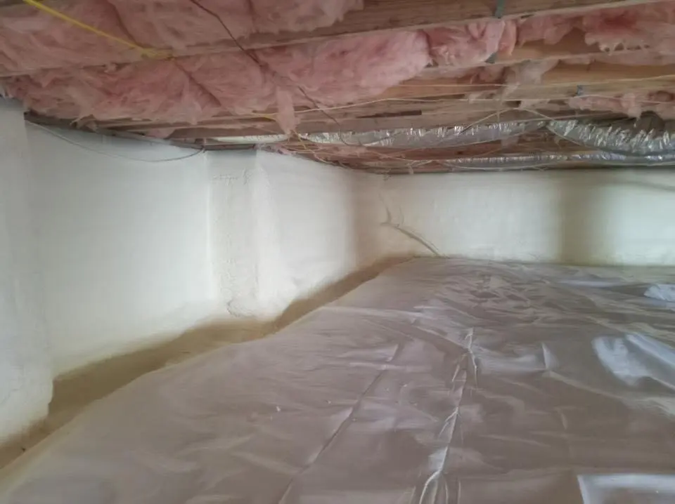 Crawl space encapsulation with closed-cell spray foam for Attic Insulation in Southwest Ranches